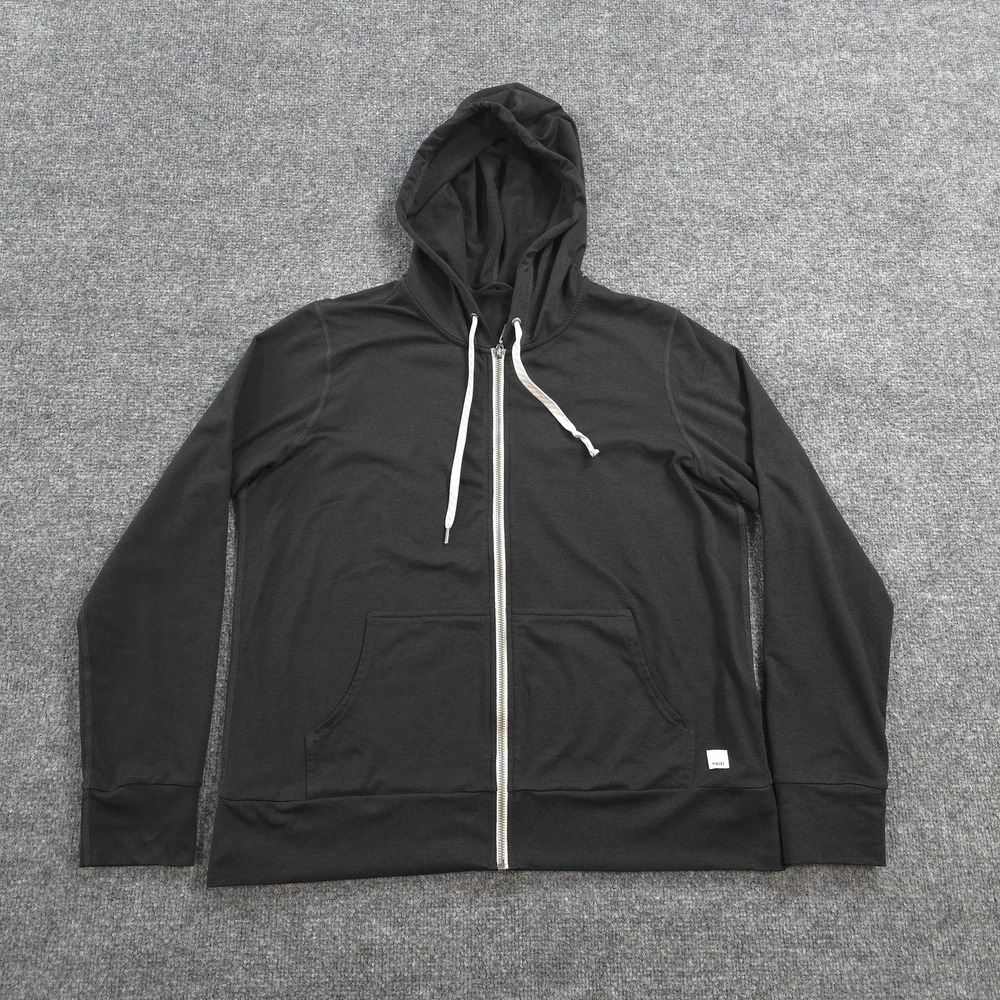 Vuori Hoodie Womens L Black Halo Full Zip Stretch Gym Yoga Performance Train Run